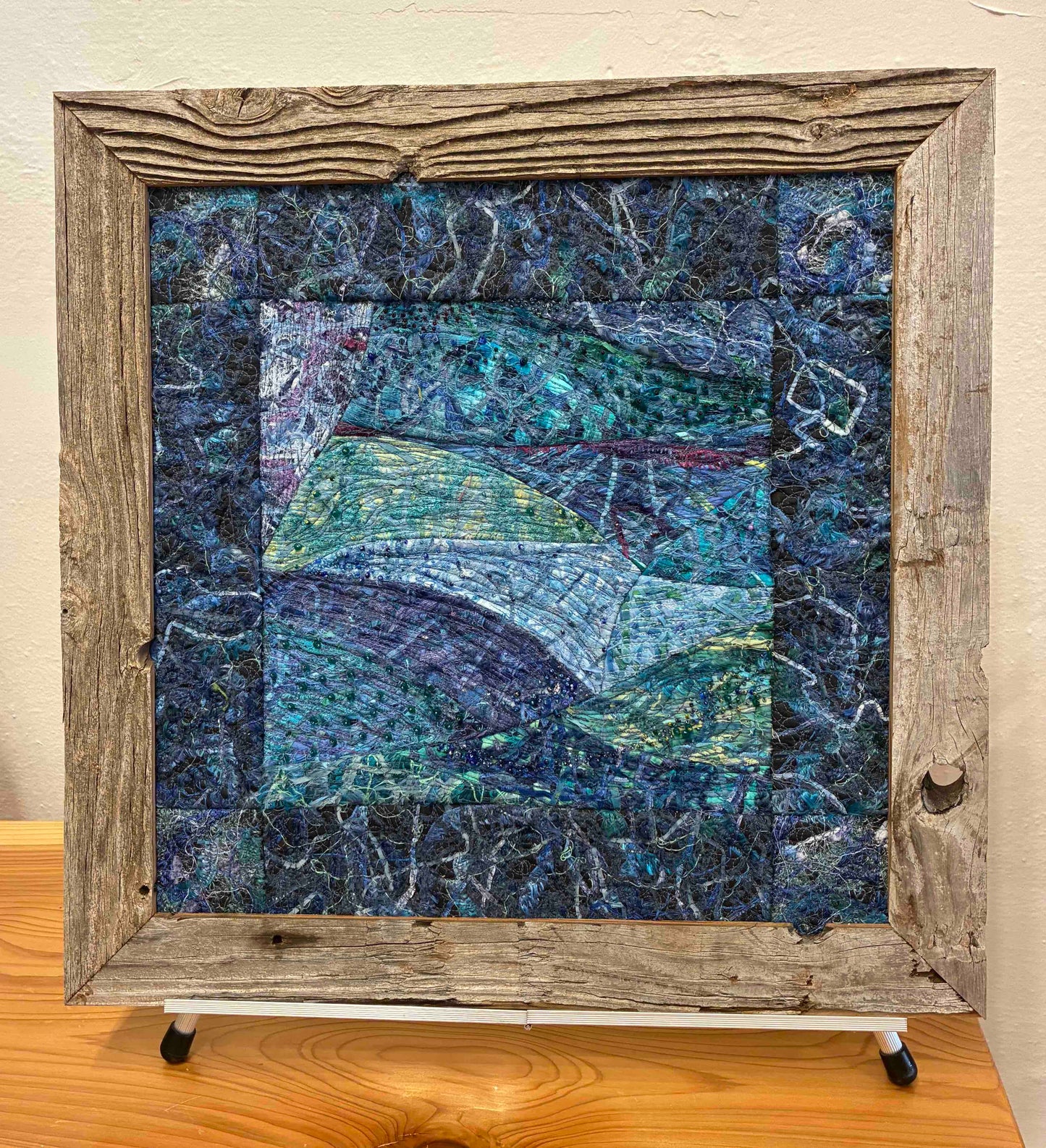 Painting Threadwork Wall piece Wave Upon Wave 20X20