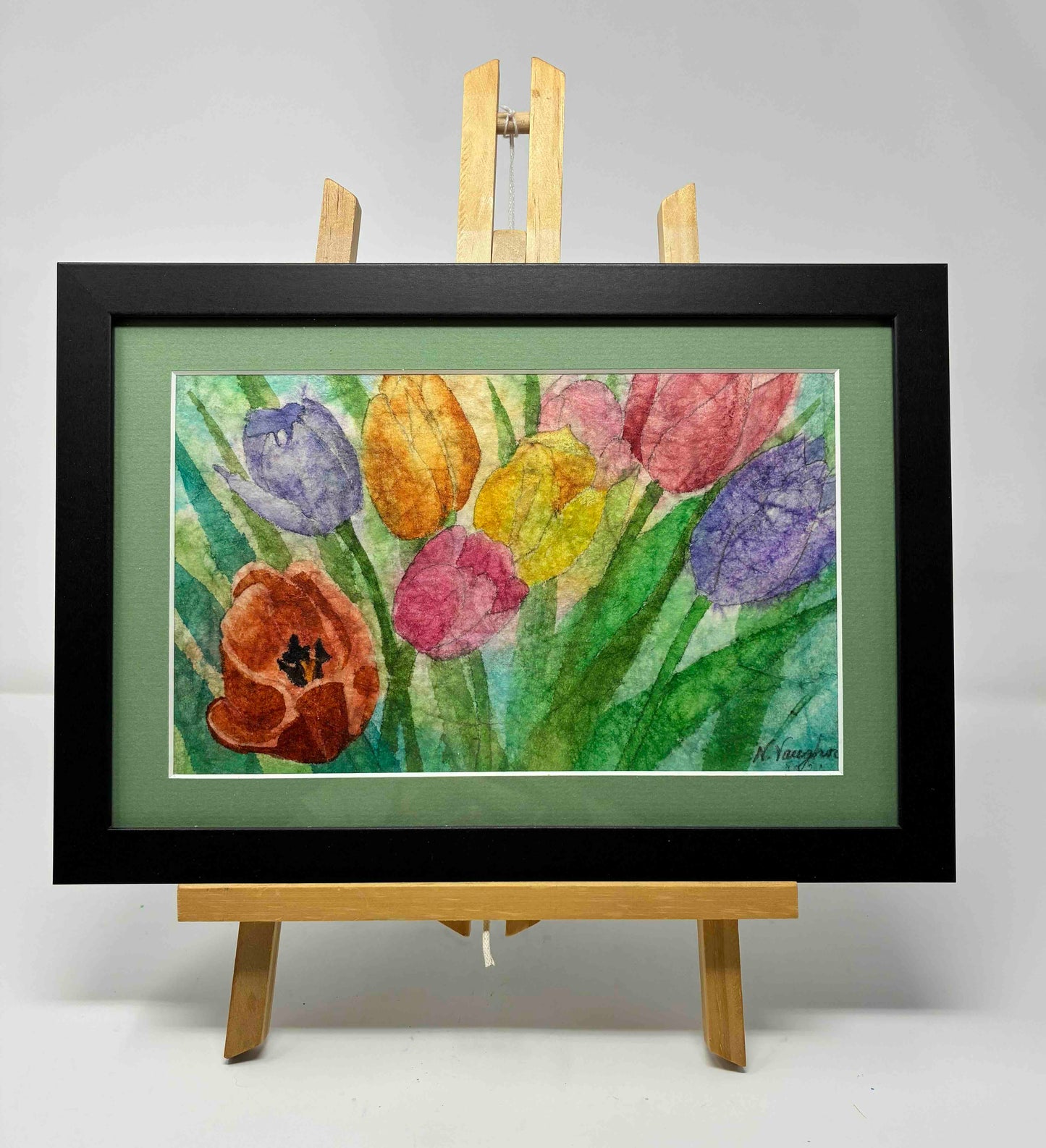 Tulips Watercolor painting 10.5x6.5