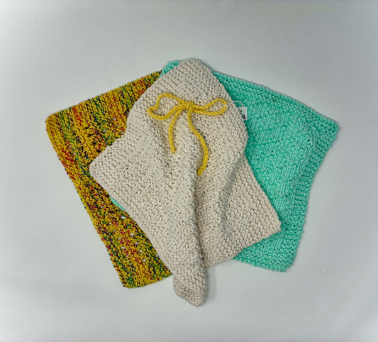 KITCHEN WASHCLOTH COTTON (set of three)