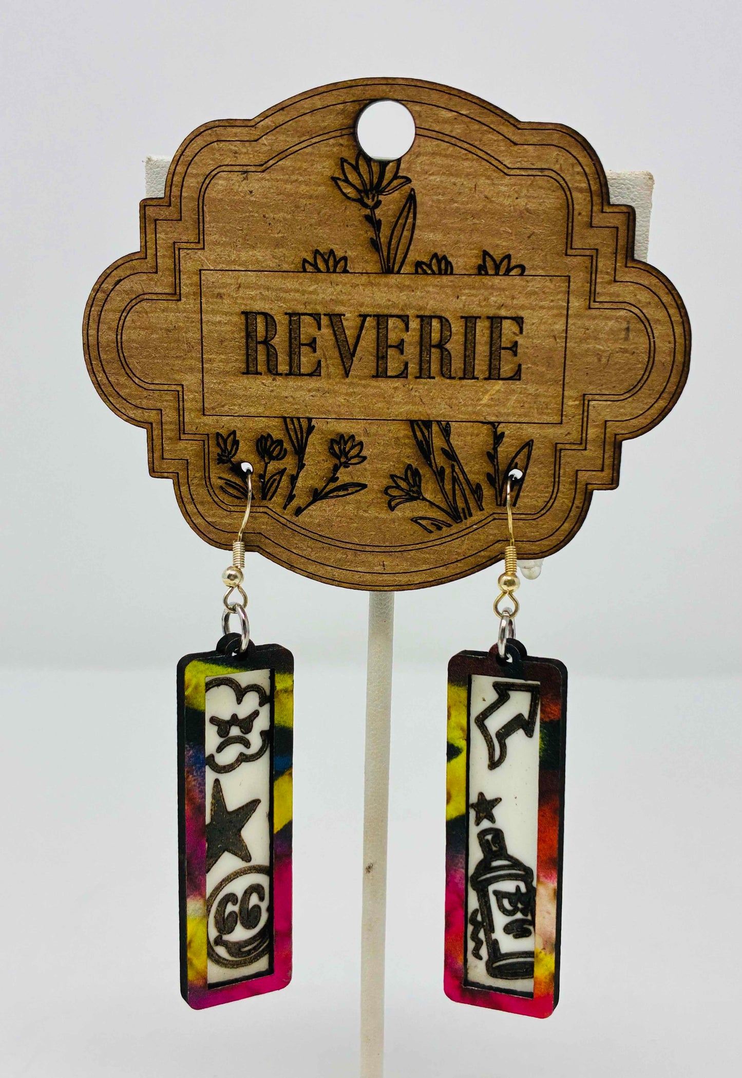 EARRINGS Ivory piano keys
