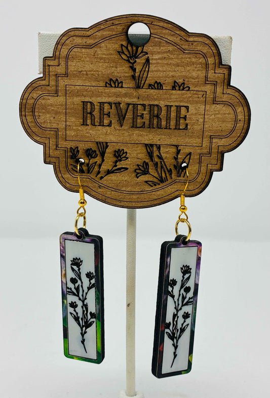 EARRINGS Ivory piano keys