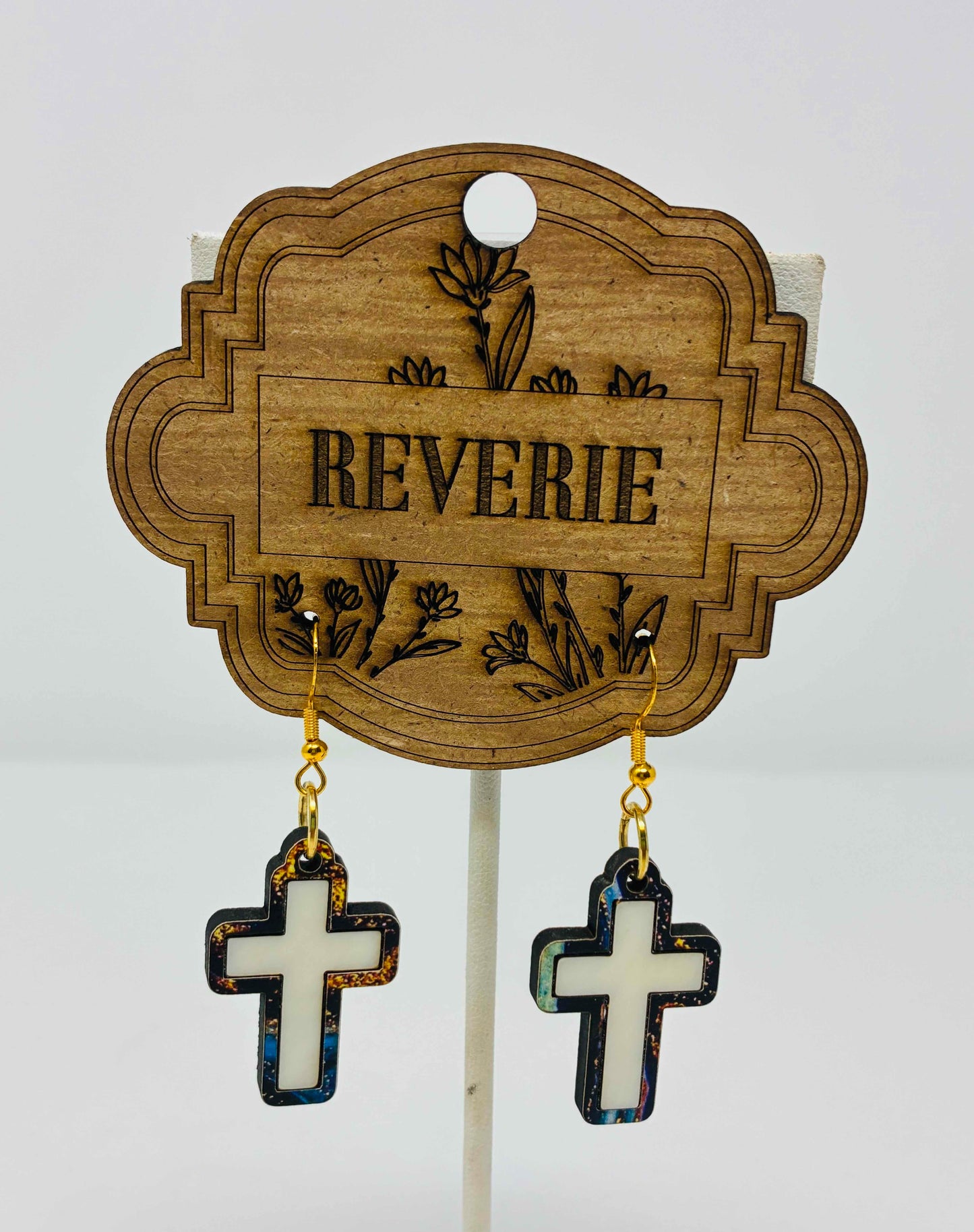EARRINGS Ivory piano keys