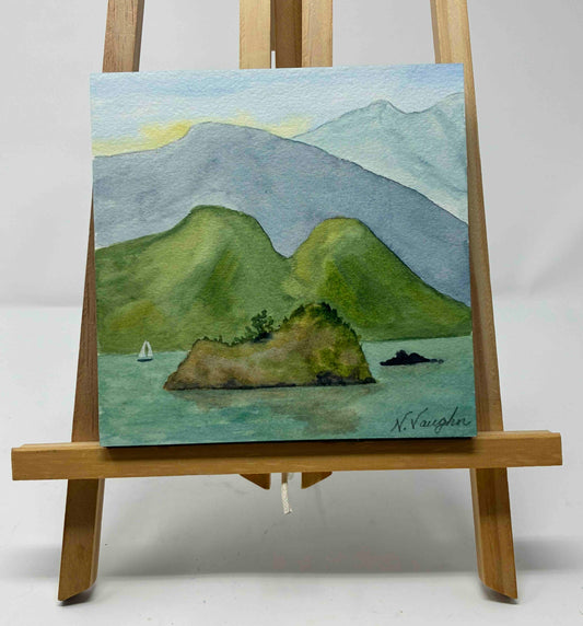 PAINTING Day Sail Watercolor 6 x 6
