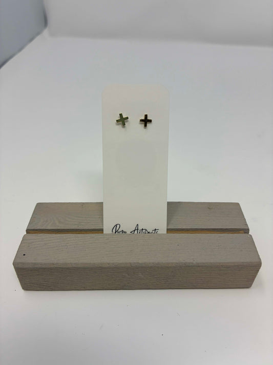 #103 EARRINGS Petite X Studs GF