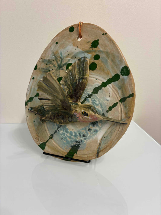 Hummer in Rain Clay Sculpture