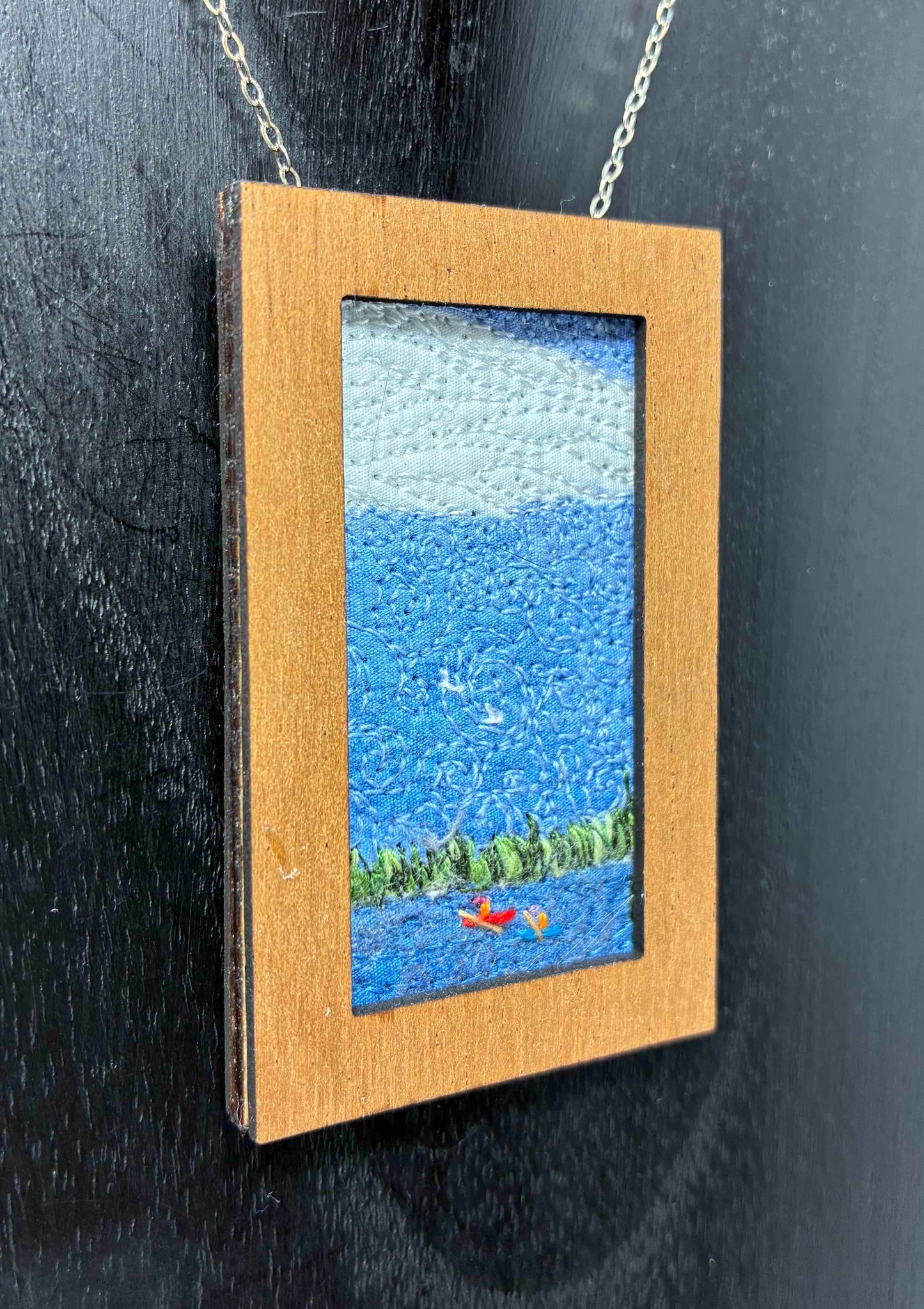 NECKLACE THREADWORK on easel