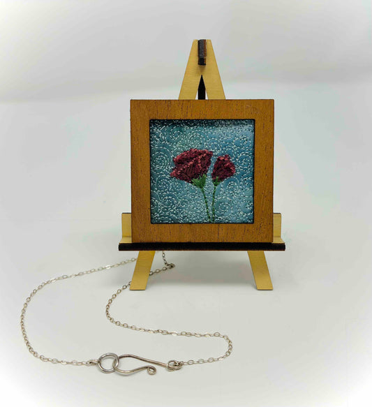 NECKLACE THREADWORK on easel