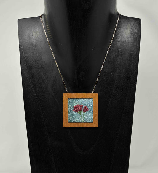 NECKLACE THREADWORK on easel
