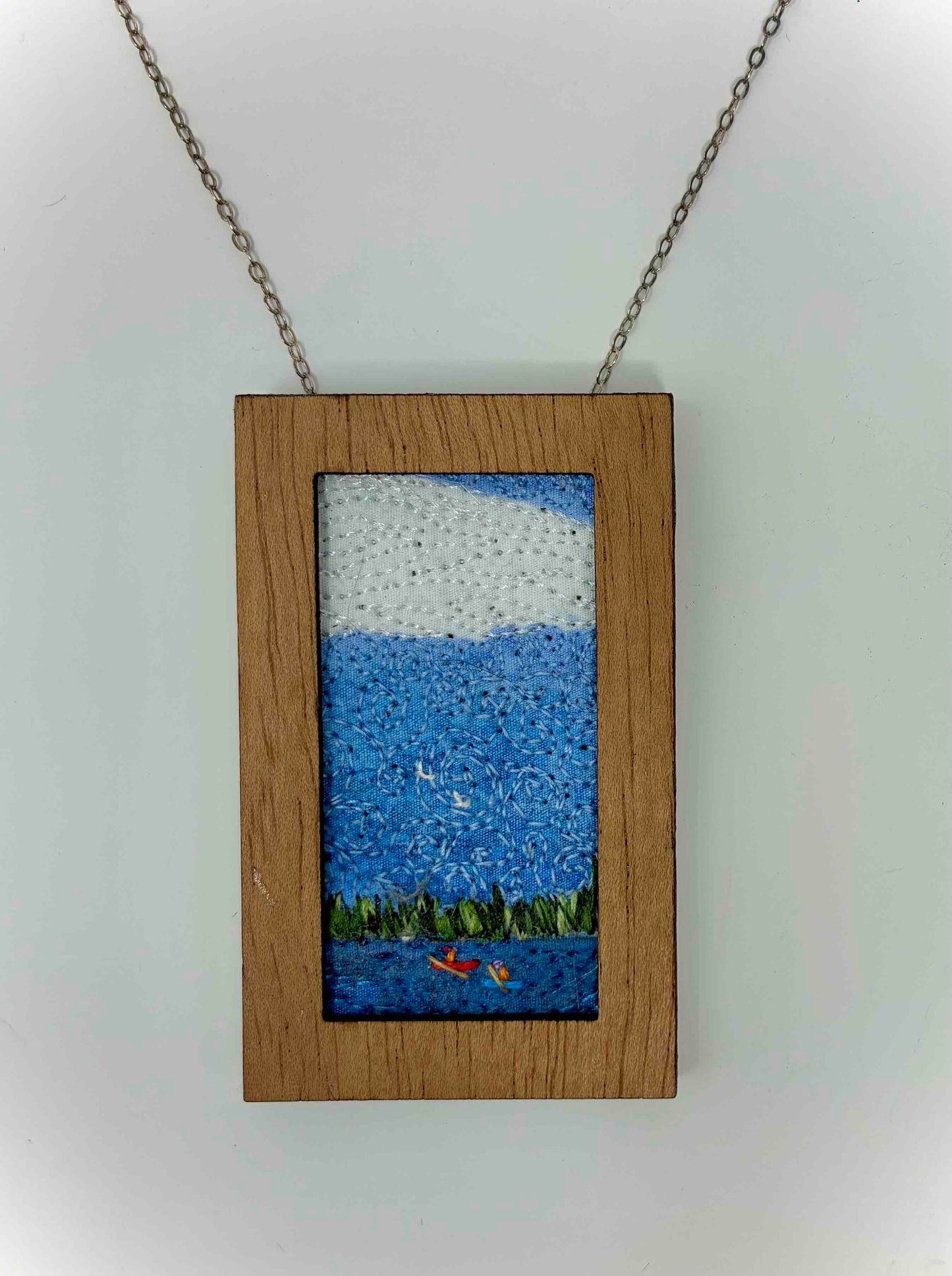 NECKLACE THREADWORK on easel