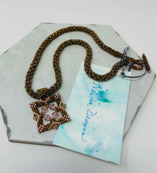 Rose Gold Pendant & Chain Necklace N-1
