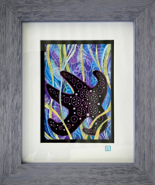 "Sea Star" watercolor collage