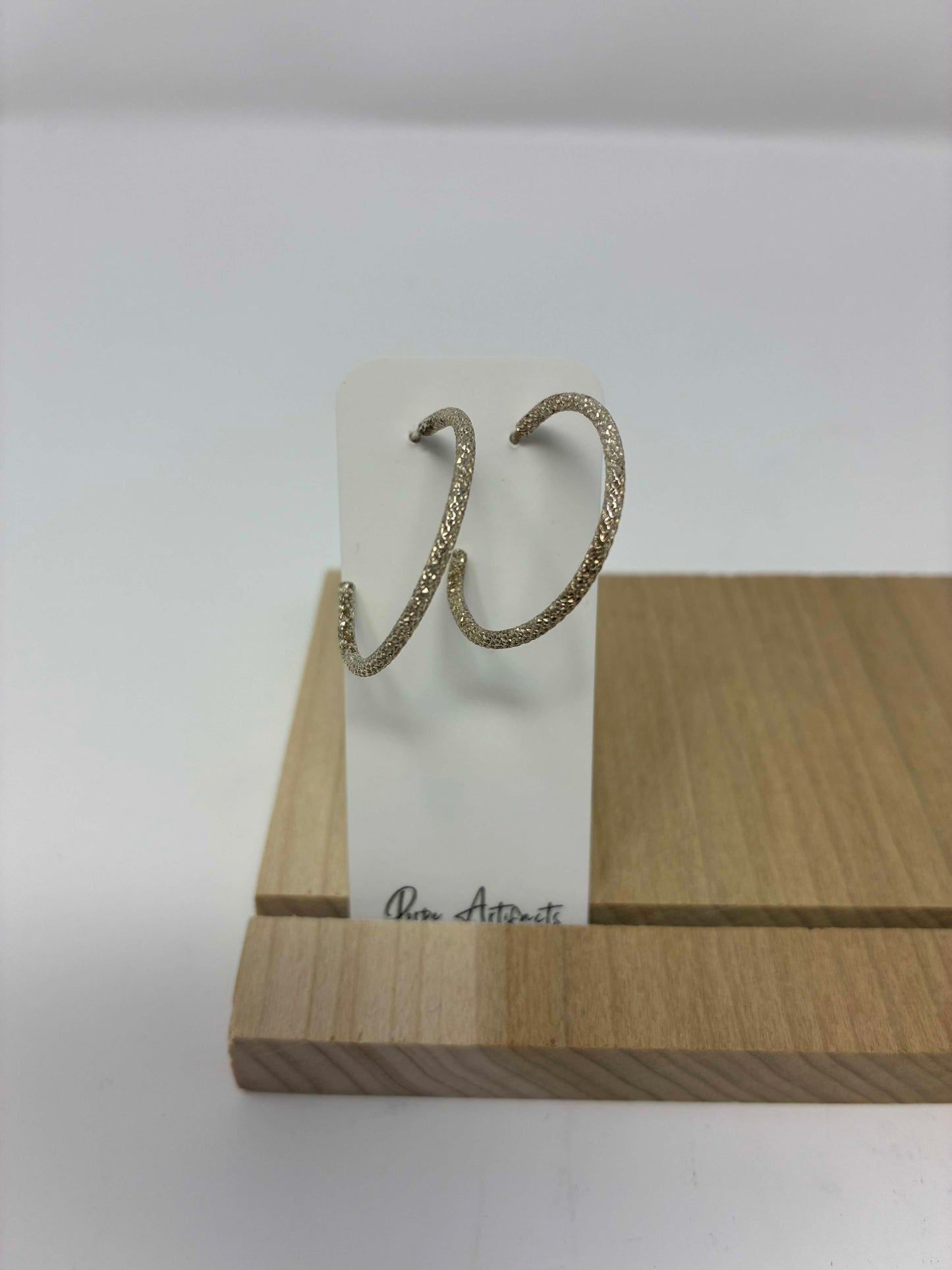 EARRINGS #35 Sparkling hoops Med.