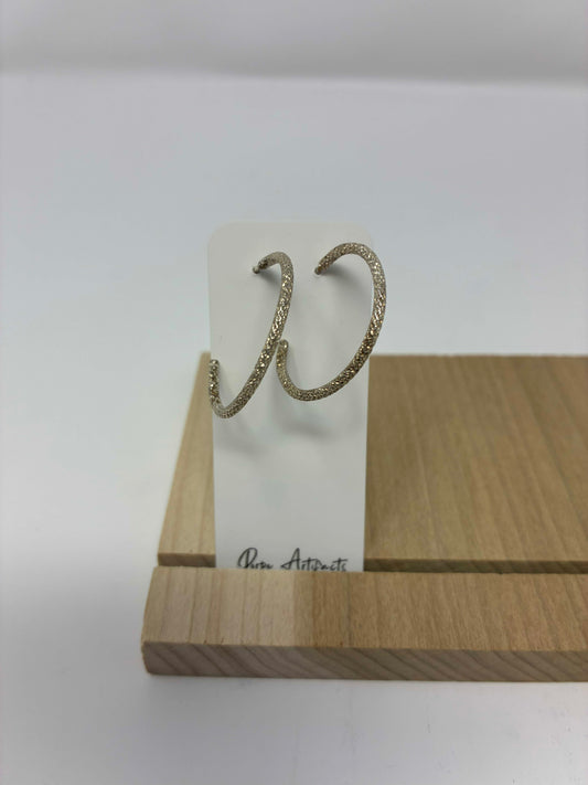 EARRINGS #35 Sparkling hoops Med.